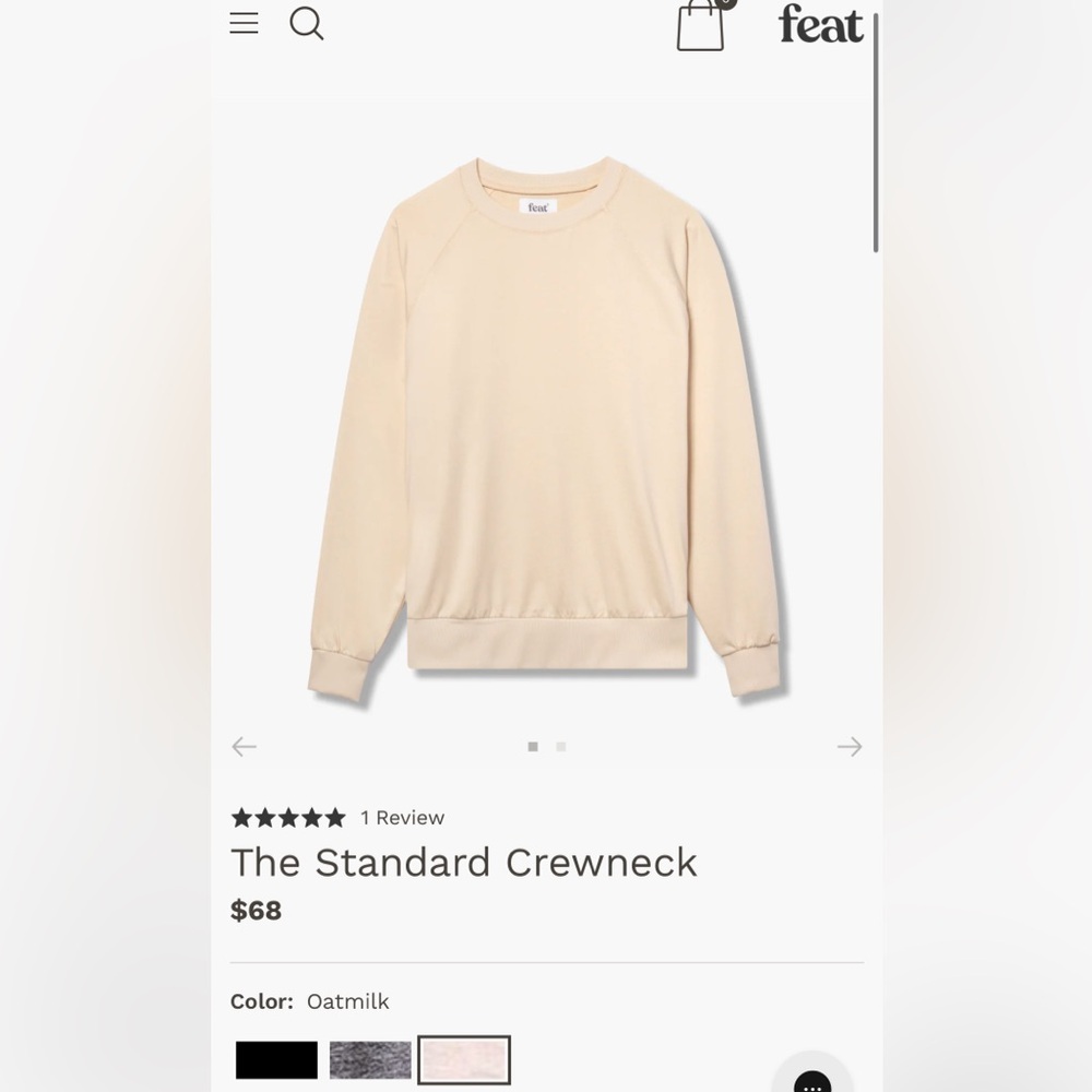 FEAT Oatmeal Crewneck Sweatshirt size Medium NWT